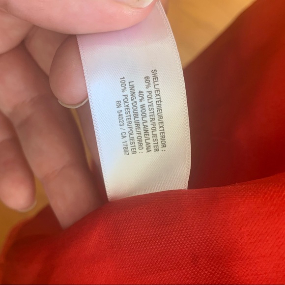 Old Navy Orange Ruffle wool coat M - Picture 4 of 4